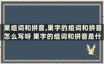 巢组词和拼音,巢字的组词和拼音怎么写呀 巢字的组词和拼音是什么